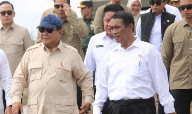 Presiden Prabowo Subianto dan Mentan Andi Amran Sulaiman. [Dok. Kementan]