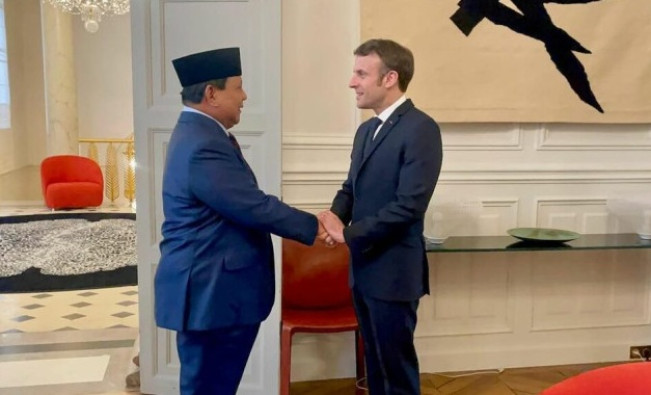 Presiden Prabowo Subianto dan Presiden Emmanuel Macron. [Youtube Sekretariat Presiden]