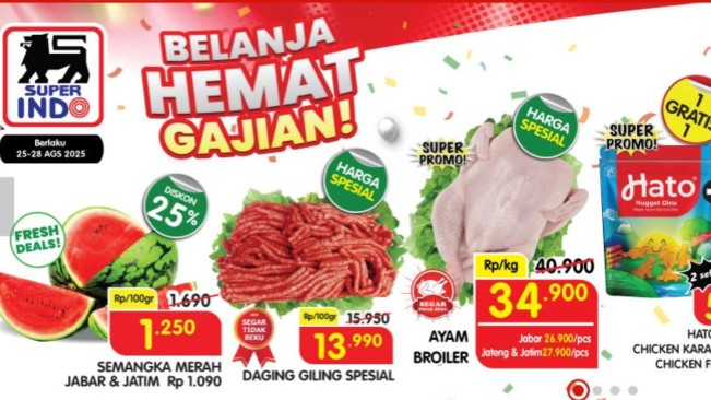Gajian Tetap Hemat dengan Promo Superindo Selasa, 26 Agustus 2025: Berikut Daftar Diskonnya hingga 33%