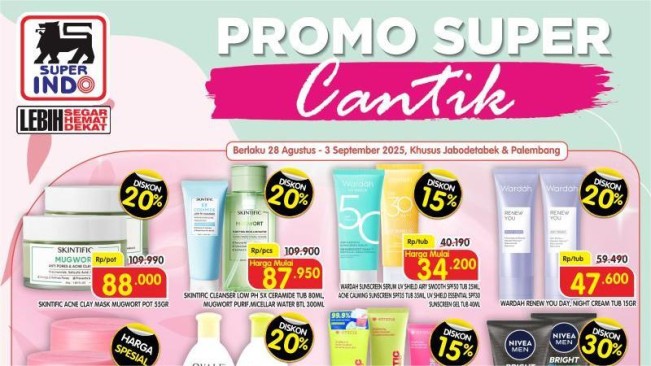 Promo Produk Kecantikan Superindo Rabu, 3 September 2025: Diskon hingga 35 Persen