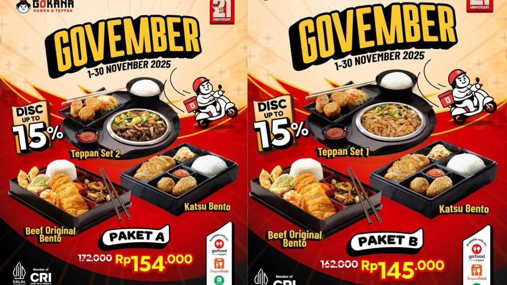 Promo Gokana November 2025: Nikmati Ramen, Teppan, dan Bento Mulai Rp82 Ribuan