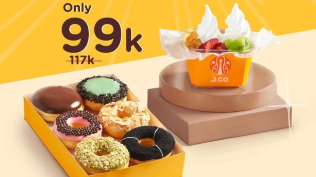 Promo 9.9 J.CO Hanya 2 Hari, Setengah Lusin Donat & J.Cool Cuma Rp99.000