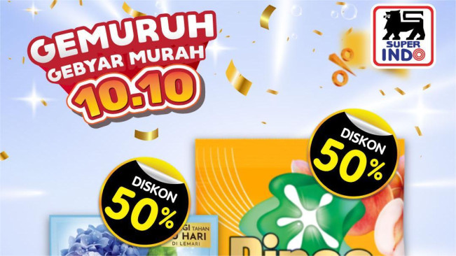 Promo Gede-gedean 10.10 Superindo: Diskon 50 Persen Semua Barang