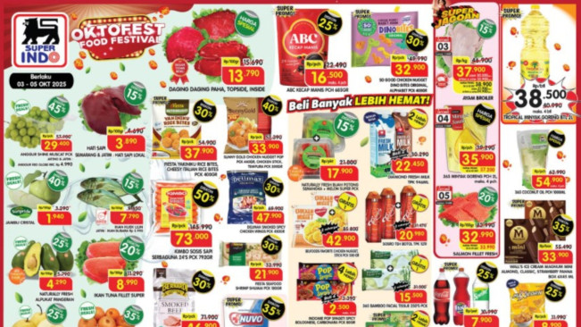 Promo Superindo Sabtu-Minggu, 4-5 Oktober 2025: Diskon Gede-gedean 20 - 45 Persen