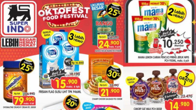 Promo Gila-gilaan Superindo Selasa, 7 Oktober 2025: Diskon 40 Persen hingga PWP