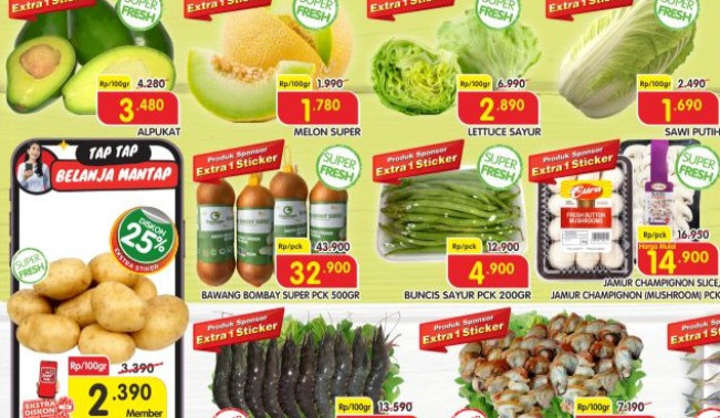 Daftar Promo Superindo Super Segar Kamis, 18 September 2025: Diskon Buah, Sayuran hingga Ikan