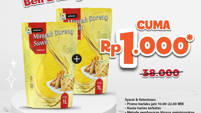 Promo Superindo Hari Ini Kamis, 25 September 2025: Minyak Goreng 1 L Cuma Rp1.000