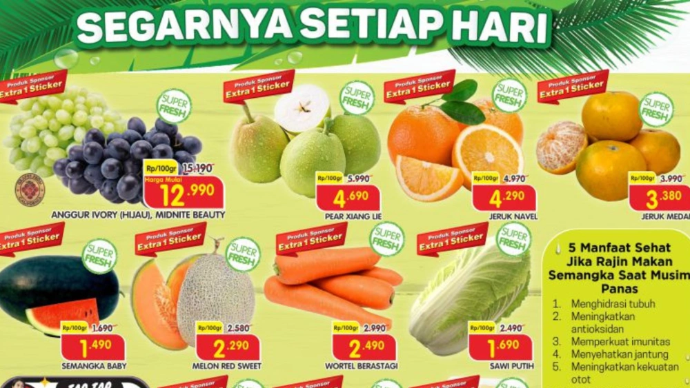 Daftar Promo Superindo Kamis, 23 Oktober 2025: Diskon Buah, Ikan, dan Sayuran
