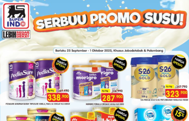 Serbu Promo Susu Superindo Minggu, 28 September 2025: Diskon hingga 16 Persen