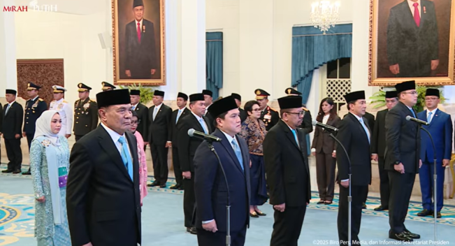 Lengkap! Daftar Pejabat yang Dilantik Prabowo Dalam Reshuffle Kabinet Siang Ini