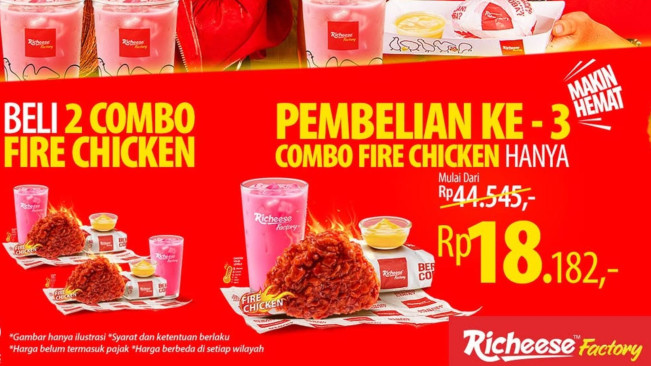 Promo Fire Chicken Richeese Factory September 2025, Harga Mulai Rp18 Ribuan