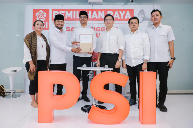 Ronald Aristone Sinaga mendaftar caketum PSI. [Instagram]
