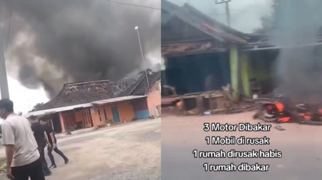 Viral Rumah Lurah Dibakar di Lampung Tengah, Diduga Buntut Penyelewengan Bansos