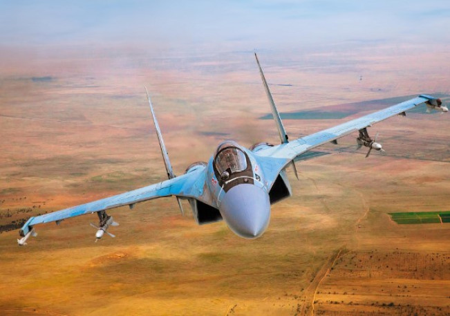 Ukraina Tembak Jatuh Jet Tempur Su-35 Rusia
