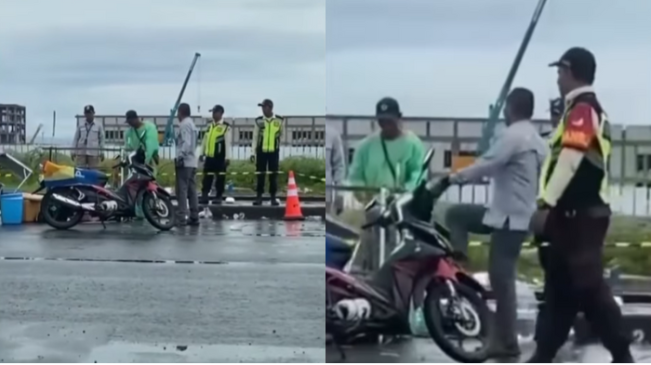 Arogan, Satpam Viral Tendang Meja PKL di Kendal, Endingnya Minta Maaf