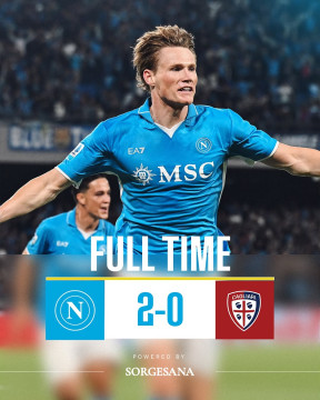 Hasil akhir Napoli vs Cagliari. [Instagram/@officialsscnapoli]