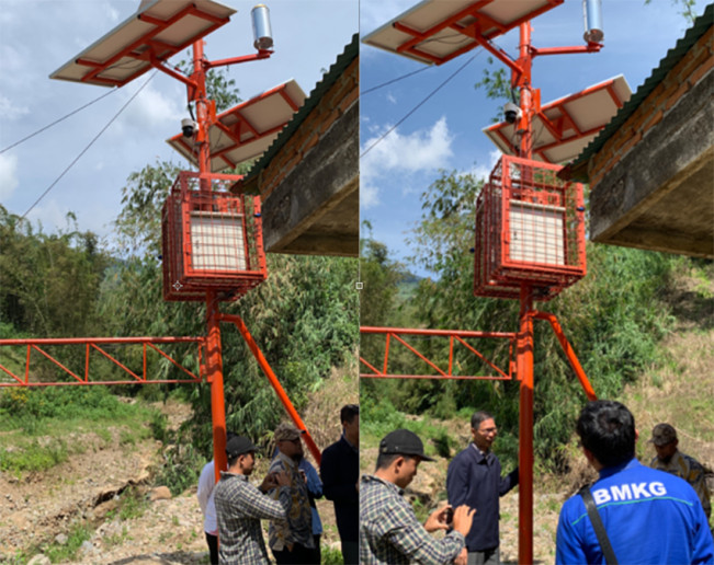 BNPB Uji Coba Alat Peringatan Dini Bencana Banjir Bandang Gunung Marapi
