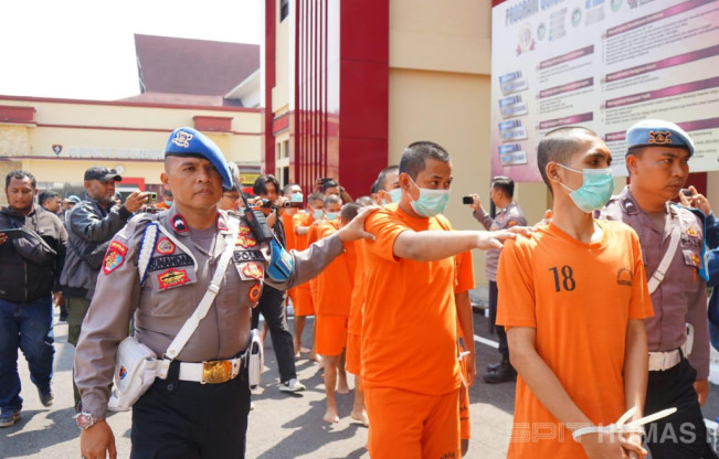 Ini Dia Tampang 20 Pengedar Narkoba Hasil Operasi Polresta Bandung