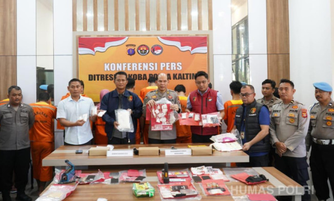 Peredaran 3 Kg Sabu di Kaltim Berhasil Digagalkan, 10 Tersangka Diringkus