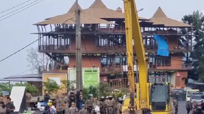 Lagi, Penertiban Bangunan Liar dan PKL di Kawasan Wisata Puncak