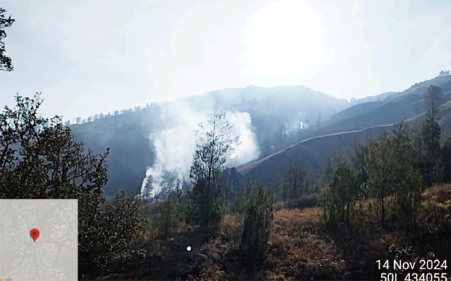 Kebakaran Hutan dan Lahan Kawasan BTN Gunung Rinjani belum Sepenuhnya Padam