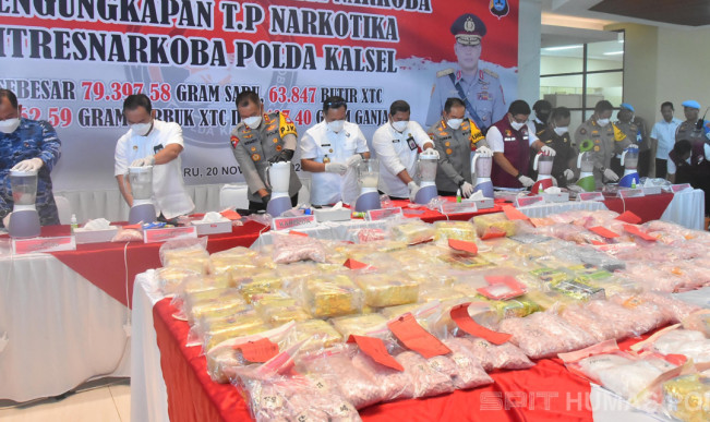 Polda Kalsel Musnahkan Narkoba Senilai Rp133,5 Miliar Milik Jaringan Freddy Pratama