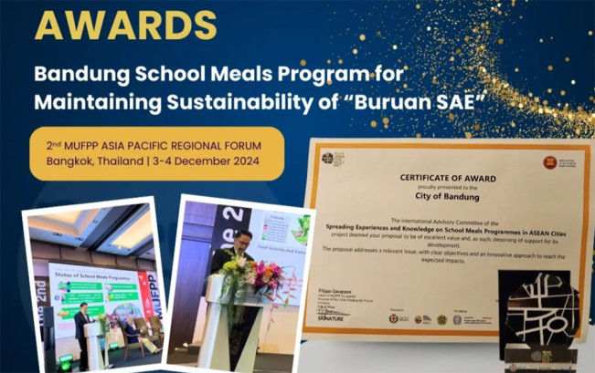 Program Makanan Sekolah Kota Bandung Raih Penghargaan Internasional