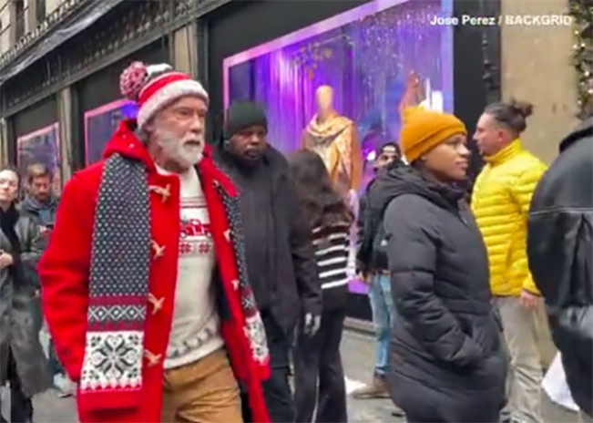 Rumahnya Terancam Terbakar, Arnold Schwarzenegger Malah Asyik Syuting Sinterklas di New York