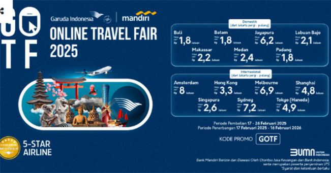 Buruan Pesan! Garuda Travel Fair 2025: 68 Ribu Kursi Penerbangan Domestik- Internasional, Ini Daftarnya!