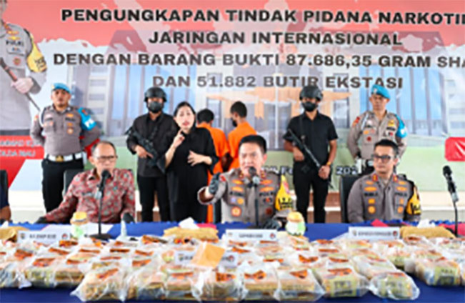 Polisi Ungkap Penyelundupan Narkoba Jaringan Internasional di Perairan Sepahat Senilai Rp103 Miliar