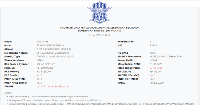 Sempat Viral karena Nunggak, Mobil Ditumpangi Jokowi saat Lapor Polisi Akhirnya Bayar Pajak