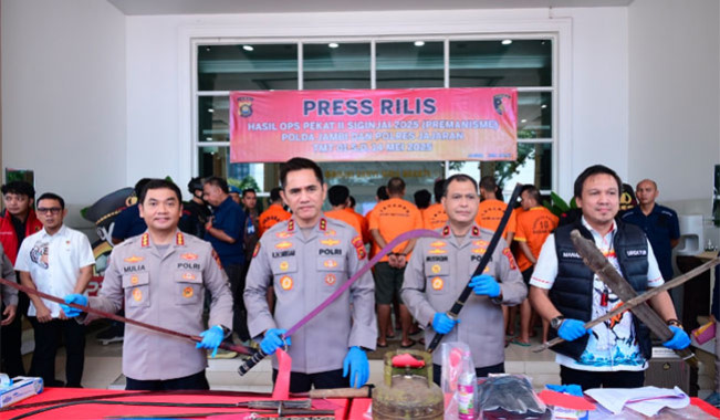 Operasi Antipremanisme di Jambi: 274 Orang Ditangkap 32 di Antaranya Jadi Tersangka dan Ditahan