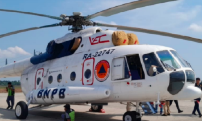 Percepat Pemadaman Karhutla Riau, BNPB Datangkan Satu Helikopter Lagi Mi-8