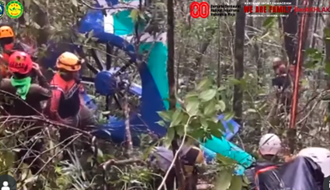 Update: Helikopter Milik PT Eastindo Air yang Hilang Jatuh di Pegunungan Meratus, 8 Korban sudah Dievakuasi