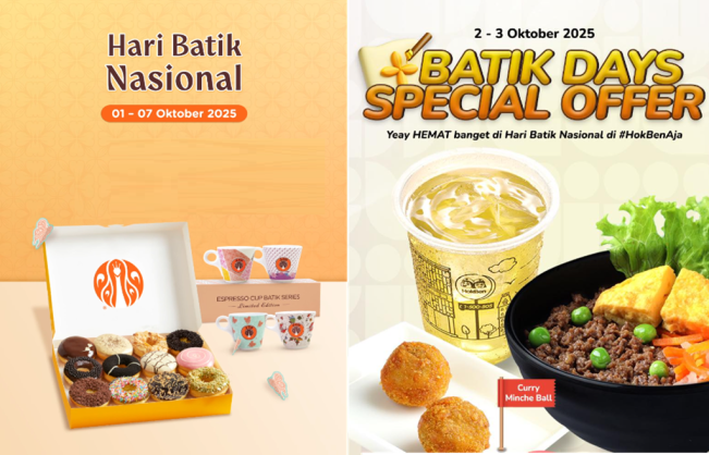 Spesial Hari Batik Nasional 2025, Banyak Diskon & Gratisan dari HokBen hingga J.CO