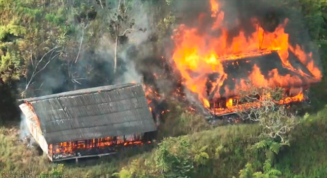 KKB Makin Beringas Bakar Habis Bangunan SMP Negeri Kiwirok