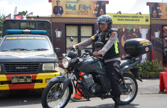 Pastikan Kesehatan Petugas, Dokkes Polres Magelang Kota Luncurkan Ambulans Motor