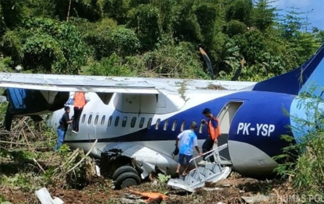 Polisi Investigasi Penyebab Tergelincirnya Pesawat Trigana di Papua
