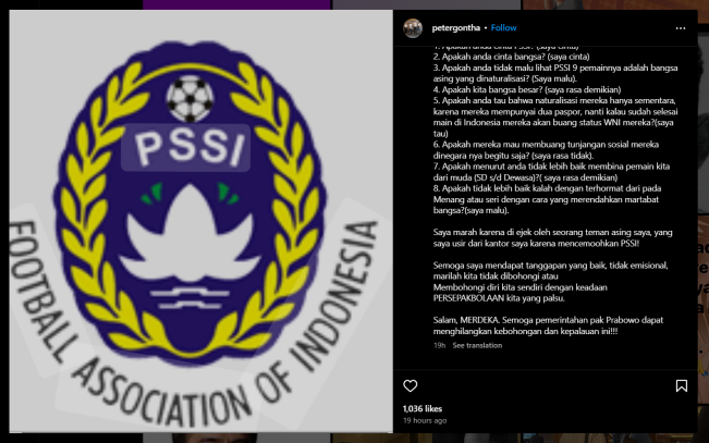 Eks Dubes Indonesia di Polandia Sindir Banyaknya Pemain Naturalisasi Timnas