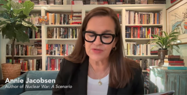 Annie Jacobsen, Jurnalis Investigasi, penulis buku Nuclear War: A Scenario/Foto: tangkap layar YouTube The Baillie Gifford Prize