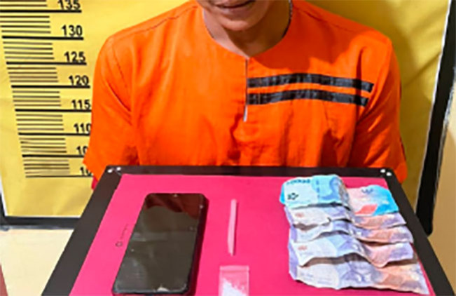 Anto, tersangka pengedar narkoba/Foto: mediacenter.riau