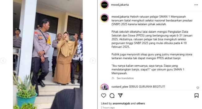 Gara-gara Guru Lalai Ratusan Siswa Gagal Ikut SNBP, Para Murid : Bikin Konten Terus!