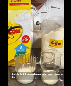Tangkapan layar susu dancow (Tiktok)