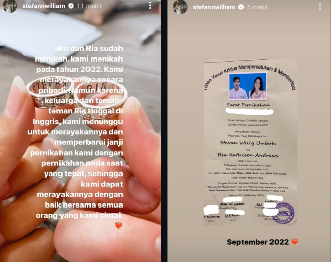 Stefan William Akhirnya Bongkar Pernikahan dengan Ria Andrews