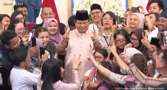 Wartawan Ajak Prabowo Bikin Tren 'Velocity' Saat Open House di Istana