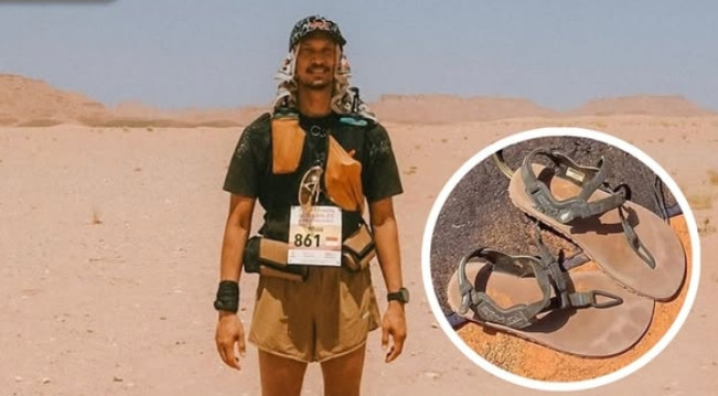 Sosok Diego Yanuar : Hanya Pakai Sendal Berhasil Jajal Marathon 250 KM di Gurun Sahara