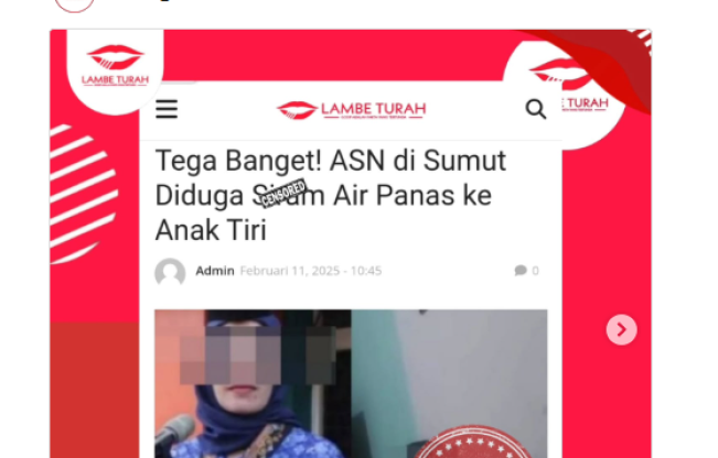 Sadis! ASN Wanita ini Siram Anak Tirinya dengan Air Panas