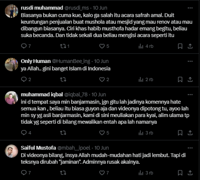 Tangkapan layar komentar netizen (X)