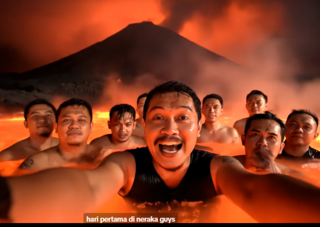 Ilustrasi masuk neraka (Tiktok)