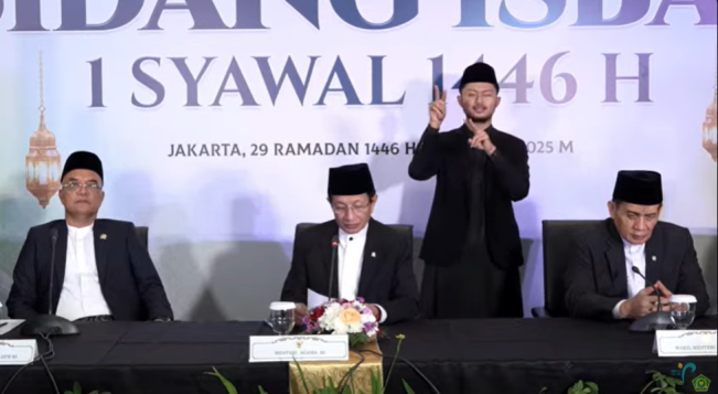 Hasil Sidang Isbat: Lebaran Idul Fitri Jatuh pada Senin 31 Maret 2025, Malam Ini Masih Tarawih